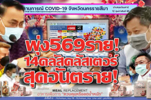 เอาไม่อยู่!! ติดเชื้อจาก 14คลัสเตอร์ ทำยอดพุ่งสูง 569ราย รักษาหาย 427ราย เสียชีวิด 1ราย(คลิกอ่าน)