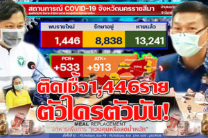 โคราชครองแชมป์แน่!!วันนี้ติดหนัก 1,446 ราย พบยอดผู้ป่วยตรวจATK 913 ราย และตรวจ แบบPCRติดเชื้อเพียบ 533 ราย !!(คลิกอ่าน)