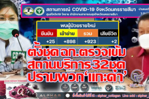 ตั้งชุด ฉก. ออกตรวจติดตามปรามสถานบริการ “แกะดำ”เห็นแก่ได้ หวั่นเชื้อโควิดโหมอีก !! โคราชเชื้อลด 923 ราย ผู้เฒ่าดับสังเวยเชื้ออีก 2 ราย(คลิกอ่าน)